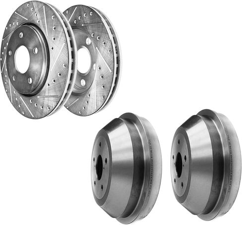 Detroit Axle - Front Brake Rotors for 2013-2019 Cadillac ATS 2020-2025 CT4 Drilled Slotted Disc Brake Rotors 2014 2015 2016 2017 2018 2019 2020 2021 2022 2023 2024 Replacement : 12.64" inch Rotor in Saudi Arabia