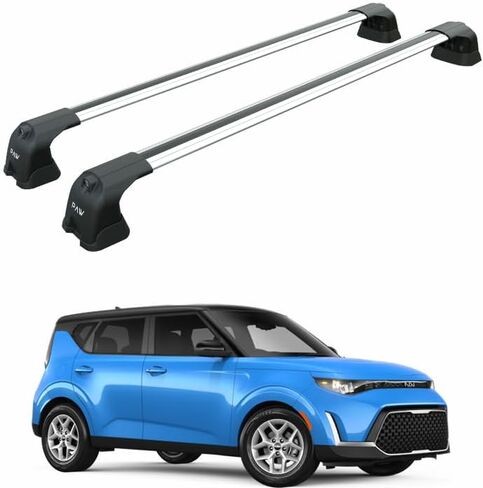 Heavy Duty Aluminum Roof Rack Cross Bar for Kia Soul(2009-2026)330lbs Capacity,Aluminum Bars with T-Slot Channel,Lockable,No-Drill Installation (Black, 2011-2019 Roof Rack Cross Bars Fix Point) in Saudi Arabia