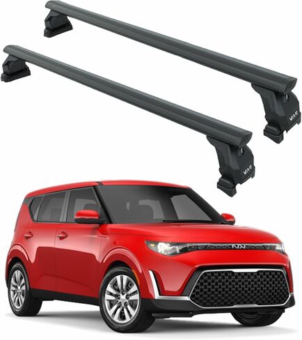 Heavy Duty Aluminum Roof Rack Cross Bar for Kia Soul(2009-2026)330lbs Capacity,Aluminum Bars with T-Slot Channel,Lockable,No-Drill Installation (Black, 2011-2019 Roof Rack Cross Bars Fix Point) in Saudi Arabia