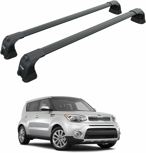 Heavy Duty Aluminum Roof Rack Cross Bar for Kia Soul(2009-2026)330lbs Capacity,Aluminum Bars with T-Slot Channel,Lockable,No-Drill Installation (Black, 2011-2019 Roof Rack Cross Bars Fix Point) in Saudi Arabia
