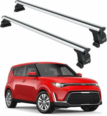 Heavy Duty Aluminum Roof Rack Cross Bar for Kia Soul(2009-2026)330lbs Capacity,Aluminum Bars with T-Slot Channel,Lockable,No-Drill Installation (Black, 2011-2019 Roof Rack Cross Bars Fix Point) in Saudi Arabia