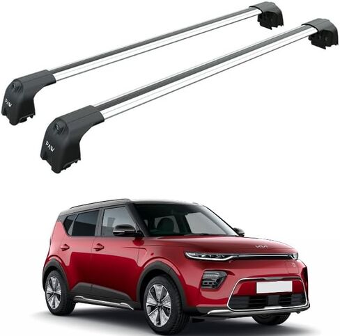 Heavy Duty Aluminum Roof Rack Cross Bar for Kia Soul(2009-2026)330lbs Capacity,Aluminum Bars with T-Slot Channel,Lockable,No-Drill Installation (Black, 2011-2019 Roof Rack Cross Bars Fix Point) in Saudi Arabia