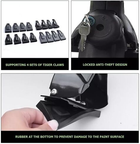 220lbs Lockable Roof Racks Cross Bars Fits for Nissan Rogue 2021-2025 (Without Side Rails), Aluminum Adjustable Anti-Rust/Theft Rail Crossbar Cargo Carrier Luggage Bike Canoe,Black Matte Coated in Kuwait