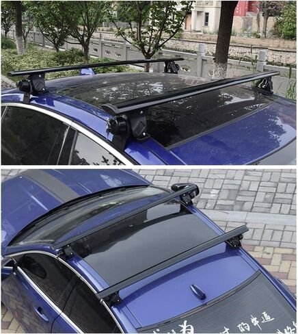 220lbs Lockable Roof Racks Cross Bars Fits for Nissan Rogue 2021-2025 (Without Side Rails), Aluminum Adjustable Anti-Rust/Theft Rail Crossbar Cargo Carrier Luggage Bike Canoe,Black Matte Coated in Kuwait