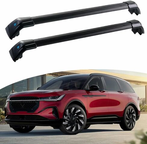 2PCS Crossbar Cross Bar Fit for Lincoln Nautilus 2019 2020 2021 2022 2023 2024 2025 2026 Aluminum Luggage Cargo Carrier Roof Rack Rails Anti-Theft Locks Lockable in Saudi Arabia