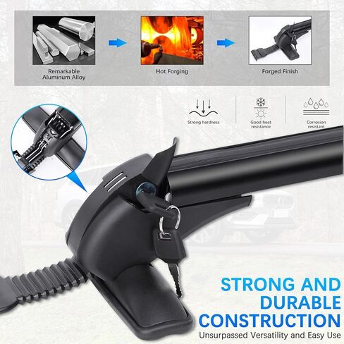 Lockable Roof Racks Cross Bars Fits for Nissan Sentra B18 2020-2025 Without Roof Side Rails, Anti-Rust/Theft Aluminum Roof Rails Crossbars Cargo Luggage Rack Carrier Rooftop Cargo Bike,Black in Kuwait