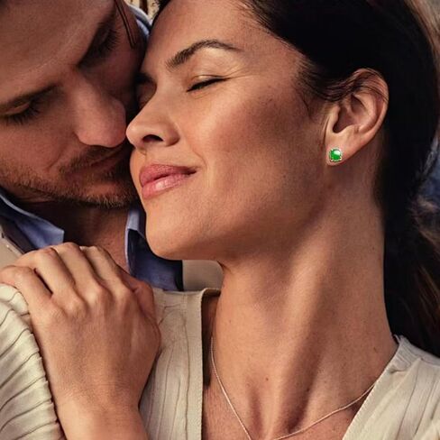 Real Jade Stud Earrings for Women Men S925 Silver Plated 18k Yellow Gold, Natural Jadeite Studs Dainty Elegent Green Luxury Jewelry Handmade Gift for Birthday Daily Use, 6mm (2PCS Premium) in Kuwait