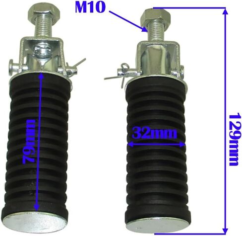 10 مللي متر x 1.25 للطي أوتاد القدم الركاب الخلفي الراحة أوتاد ل Z50 CL70 S90 S65 CL90 SS50 CT70 CT90 دراجة بخارية in Kuwait