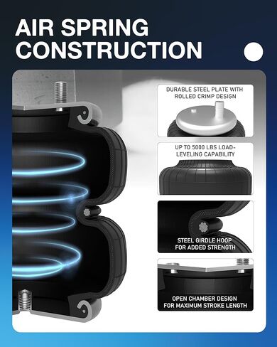 TOPICK Rear Air Bags Suspension Kit for 2005-2023 Toyota Tacoma Prerunner 2WD Tacoma 2WD/4WD Truck Towing, 5000 Lbs of Load Leveling Capacity, Replacement for Firestone 2407 in Kuwait