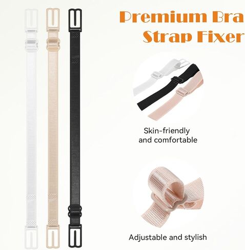 11 Pcs Bra Strap Clips for Racerback, Bra Strap Holders for Slipping Adjustable Conceal Bras Straps Clips for Full Cup Size, Ballet Dance (Black, White, Nude, Clear) in Saudi Arabia