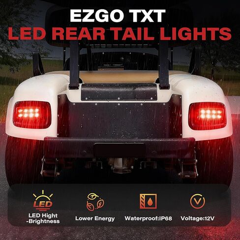 مصابيح خلفية EZGO TXT مع 3 أسلاك، مجموعة مصابيح LED لعربة الجولف 12 فولت لـ 1996-2013 EZGO TXT in Kuwait
