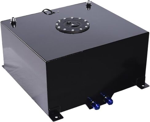 15 Gallon Fuel Cell Aluminum Fuel Gas Tank 60L Universal Racing Street Drift Strip Gas Tank with Level Sensor - Black in Kuwait