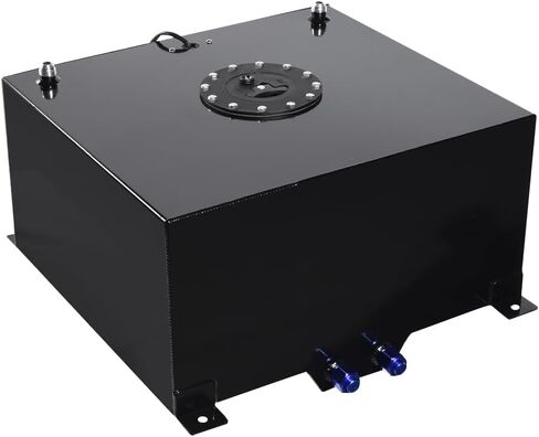 15 Gallon Fuel Cell Aluminum Fuel Gas Tank 60L Universal Racing Street Drift Strip Gas Tank with Level Sensor - Black in Kuwait