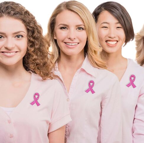 12/25/50/100/200 قطعة دبابيس للتوعية بسرطان الثدي، منتجات كبيرة للتوعية بسرطان الثدي، دبابيس شريطية وردية، إكسسوارات للنساء الناجيات من السرطان، هدية جمع التبرعات، وردي لامع in Kuwait