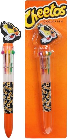 Doritos Multicolor Pen in one with Topper, Bulk Cute Multi Color Pens for School, Retractable Ballpoint Pen Party Favors Perfect for Birthdays 10 Fun Colors in Kuwait