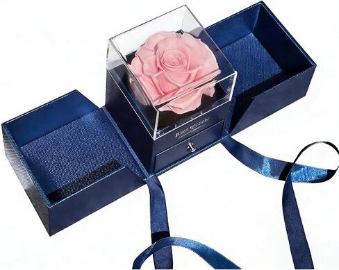 Preserved Pink Real Rose for Mothers Day Gifts-Eternal Forever Flowers Rose,Birthday Gifts for Women Mom Wife Grandma Daughter Anniversary Christmas Valentines Day Decor for Her in Saudi Arabia