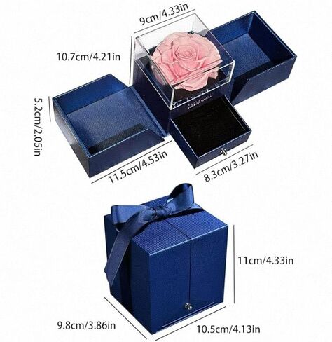 Preserved Pink Real Rose for Mothers Day Gifts-Eternal Forever Flowers Rose,Birthday Gifts for Women Mom Wife Grandma Daughter Anniversary Christmas Valentines Day Decor for Her in Saudi Arabia