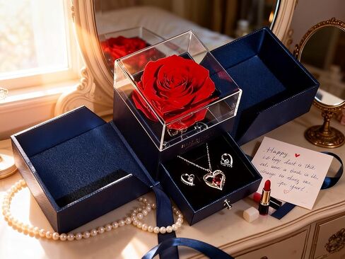 Preserved Pink Real Rose for Mothers Day Gifts-Eternal Forever Flowers Rose,Birthday Gifts for Women Mom Wife Grandma Daughter Anniversary Christmas Valentines Day Decor for Her in Saudi Arabia