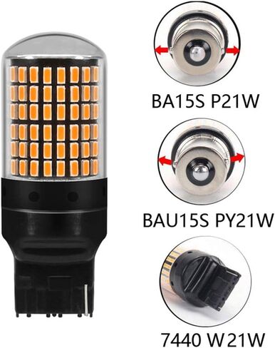 Automobile LED Turn Decode Signal CanBus No Stroboscopic Constant Current DC12V 1156 144LEDS Super Bright Reversing Lamp 2pcs/lot 150° Red in Saudi Arabia