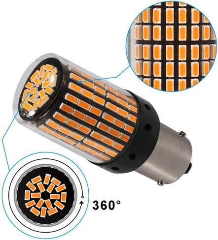 Automobile LED Turn Decode Signal CanBus No Stroboscopic Constant Current DC12V 1156 144LEDS Super Bright Reversing Lamp 2pcs/lot 150° Red in Saudi Arabia