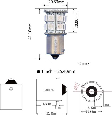 PA LED 2PCS 20SMD 1156 BAU15S Ice Blue Auto LED Bulb 12V for Turn Signal Side Marker Stop Back Up Tail Light (7507 PY21W 1156PY 1056 12496 5009 7507AST Available) in Saudi Arabia