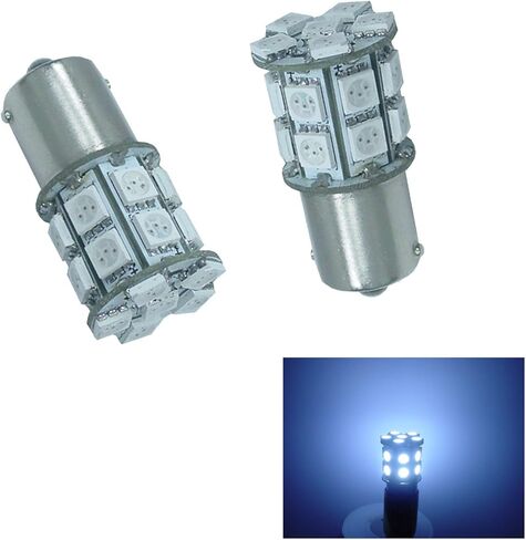 PA LED 2PCS 20SMD 1156 BAU15S Ice Blue Auto LED Bulb 12V for Turn Signal Side Marker Stop Back Up Tail Light (7507 PY21W 1156PY 1056 12496 5009 7507AST Available) in Saudi Arabia