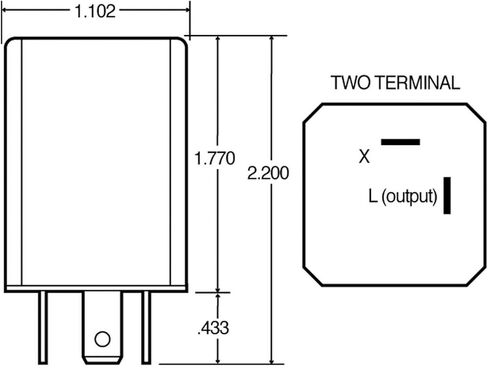Truck Lite 285 Signal Stat Flasher Module 2 حالة صلبة خفيفة، بلاستيك، 90 إطارًا في الدقيقة، طرف الأشياء بأسمائها الحقيقية/طرف الشوكة، 12 فولت in Saudi Arabia