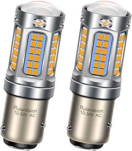 Ruiandsion BAW15S LED لمبة فائقة السطوع 2016 69SMD شرائح AC10-30V غير قطبية 1200LM أحمر للضوء العكسي بدوره إشارة ضوء الذيل حزمة من 2 in Kuwait