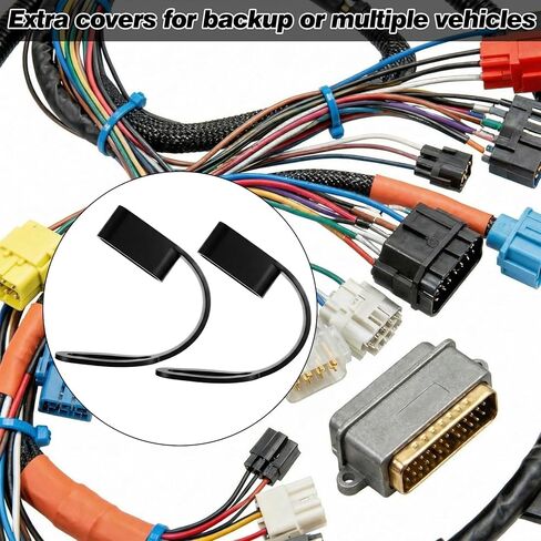 8 قطع من أغطية أسلاك موصل المقطورة المسطحة ذات 4 دبابيس، أغطية قابس جانبية مطاطية بأربعة اتجاهات للمركبة، تحمي من الأوساخ والماء لمقطورات شاحنات RV وسيارات الدفع الرباعي (أسود) in Kuwait