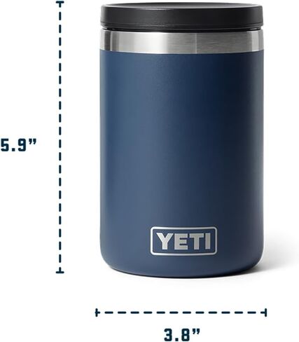 YETI Ranchero Backpack 27L, All-Day Utility Pack, Structured and Durable with Rambler 16 oz Food Jar, Vacuum Insulated, Stainless Steel, With Airtight Lid, Black in Saudi Arabia