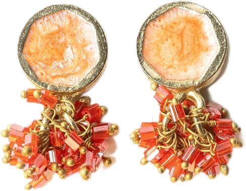 Kimberly Enamel Earring Coral in Saudi Arabia