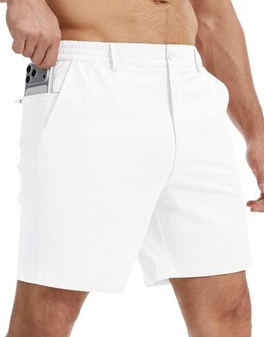QPNGRP Men's 7" / 9" Inseam Stretch Quick Dry Lightweight Casual Golf Shorts with 3 Pockets in Saudi Arabia