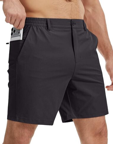 QPNGRP Men's 7" / 9" Inseam Stretch Quick Dry Lightweight Casual Golf Shorts with 3 Pockets in Saudi Arabia