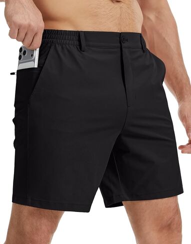 QPNGRP Men's 7" / 9" Inseam Stretch Quick Dry Lightweight Casual Golf Shorts with 3 Pockets in Saudi Arabia