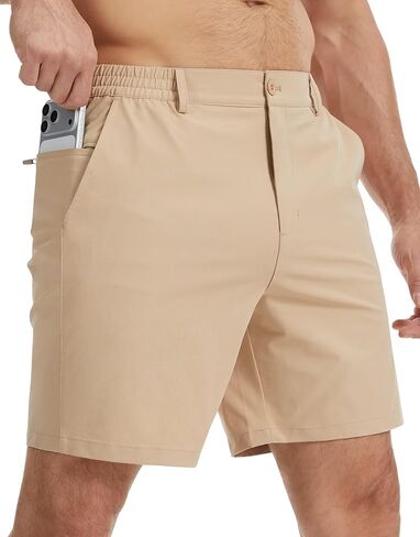 QPNGRP Men's 7" / 9" Inseam Stretch Quick Dry Lightweight Casual Golf Shorts with 3 Pockets in Saudi Arabia