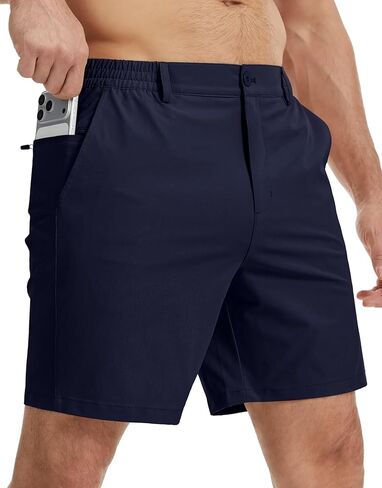 QPNGRP Men's 7" / 9" Inseam Stretch Quick Dry Lightweight Casual Golf Shorts with 3 Pockets in Saudi Arabia