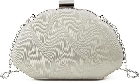 Gold Shell Clutch Purse for Women – Metallic Seashell Evening Clutch with Chain Strap, Small Hard Case for Wedding & Party in Saudi Arabia