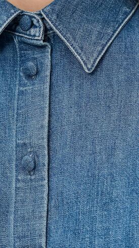 Madewell Women's Puff Sleeve Denim Shirt in Petersburg Wash in Saudi Arabia