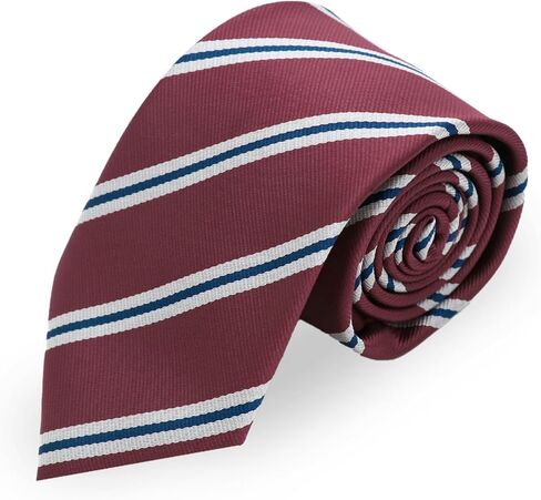 Ties for Men, 3" Skinny Mens Tie Self Tied Striped Neck Ties Mens for Wedding Formal Party Business Casual Groom in Kuwait