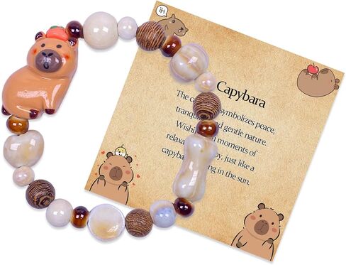 Capybara Gifts Capybara Bracelet Jewelry Bohemian Ceramic Adjustable Cord Bracelet Bestie Daughter Sister Gifts in Saudi Arabia