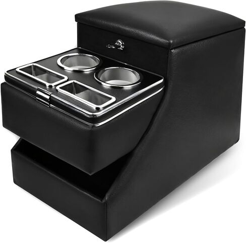 وحدة تحكم مركزية سعة 24 لترًا بين مقاعد سيارات الميني فان وسيارات الدفع الرباعي والشاحنات، مقاس 20 بوصة طول × 9.65 بوصة عرض × 13.78 بوصة ارتفاع، منظم مقعد على الأرض/المقعد مع قفل للتخزين المخفي، وحاملات أكواب مزدوجة ومسند للذراع، وتركيب بدون حفر in Kuwait