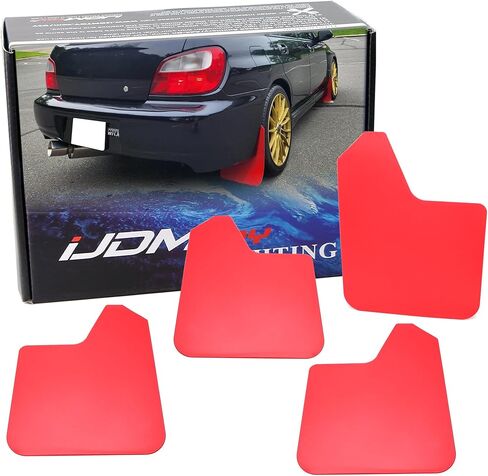 iJDMTOY Set of 4 Front & Rear Black Rally Mud Flap Armor Guards Compatible with Subaru WRX Impreza Forester Outback Crosstrek XV Rally Sports, Also Universal Fit for Other Cars in Saudi Arabia