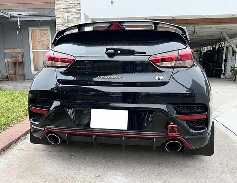 مجموعة iJDMTOY مكونة من 4 واقيات درع من الطين الأمامي والخلفي باللون الأسود متوافقة مع Subaru WRX Impreza Forester Outback Crosstrek XV Rally Sports، كما أنها مناسبة عالميًا للسيارات الأخرى in Kuwait