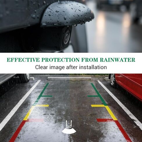 2 Pcs Car Rear View Camera Anti-Rain Cover, Universal Silicone Protection Cover for Reversing Cameras Non-Destructive Installation Modification Protective Sticker for All Cars (Black) in Saudi Arabia