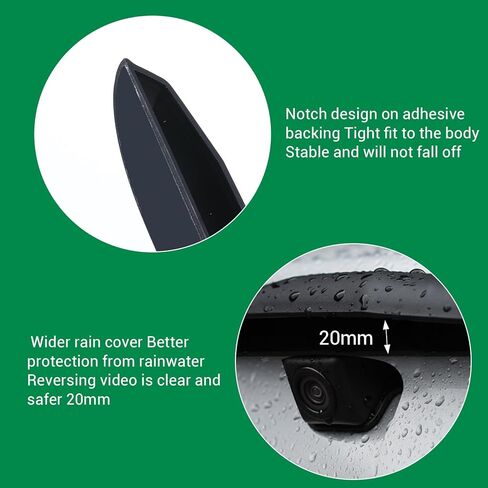 2 Pcs Car Rear View Camera Anti-Rain Cover, Universal Silicone Protection Cover for Reversing Cameras Non-Destructive Installation Modification Protective Sticker for All Cars (Black) in Saudi Arabia