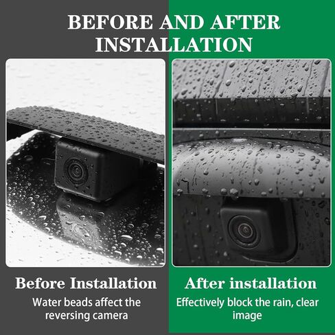 2 Pcs Car Rear View Camera Anti-Rain Cover, Universal Silicone Protection Cover for Reversing Cameras Non-Destructive Installation Modification Protective Sticker for All Cars (Black) in Saudi Arabia