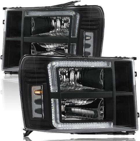 مصابيح أمامية LED G-PLUS تناسب تشيفي سيلفرادو 1999-2002/Fit Tahoe Suburban 1500 2500 2000-2006 مصابيح أمامية ممتصة للصدمات يسار ويمين in Saudi Arabia