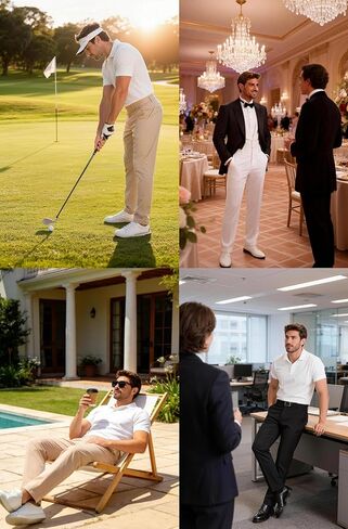 Golf-Dress-Pants-Men-Stretch-30/32/34"-Lightweight-Water-Resistance-Quick Dry Business Work Casual Classic Fit 4 Pockets in Kuwait