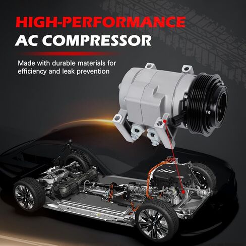AC Compressor for Grand Cherokee 2011-2016, Durango 2011-2015, Charger 2011-2013, Challenger 2011-2014, 300 2011-2013, V6 3.6L, Air Conditioning Compressor with Clutch Replace for 68294506AC in Saudi Arabia