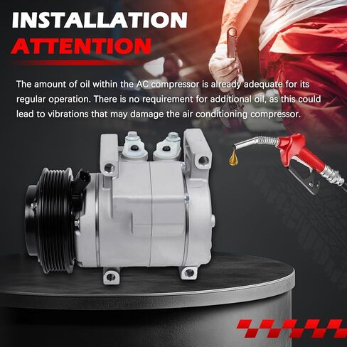 AC Compressor for Grand Cherokee 2011-2016, Durango 2011-2015, Charger 2011-2013, Challenger 2011-2014, 300 2011-2013, V6 3.6L, Air Conditioning Compressor with Clutch Replace for 68294506AC in Saudi Arabia